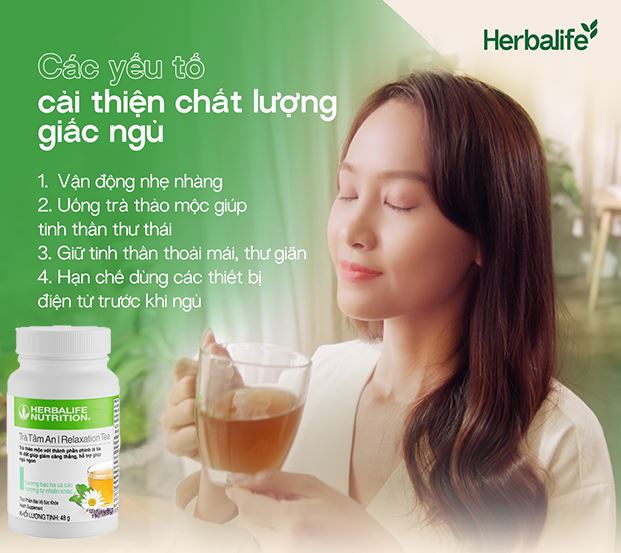 Cách để có giấc ngủ ngon với trà tâm an Herbalife